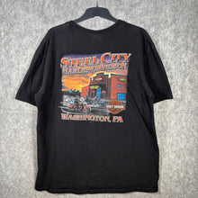 Load image into Gallery viewer, Harley Davidson 2007 Steel City Eagle Graphic Tee Black XL Vintage