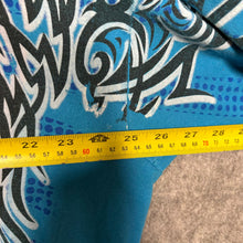 Load image into Gallery viewer, Triumph Blue Cyber Tribal Y2K Grunge Gothic Top, Size 2XL