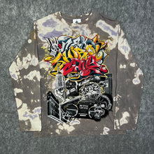 Load image into Gallery viewer, Shiroi Neko Y2K Tattoo Graffiti 2000s Brown Multi Long Sleeved Top, Size XL