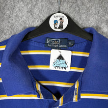 Load image into Gallery viewer, Polo Ralph Lauren Yellow Blue Stripe Polo Shirt 2XL Classic Fit