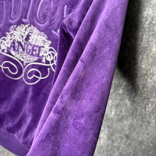 Load image into Gallery viewer, Juicy Couture Purple Faux Fur Y2K Mcbling Zip Up Embroidered Hoodie, Size L