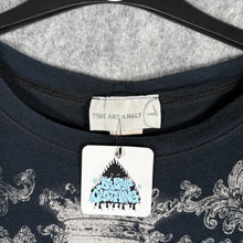 Load image into Gallery viewer, Time & A Half Angel Wings Graphic Top Black Women’s 2XL Rhinestone Detail