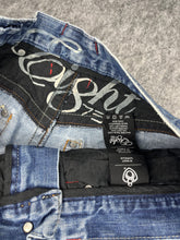 Load image into Gallery viewer, Eight 732 Embroidered Y2K 2000’s Hip Hop Blue Wash ‘Born Rider’ Jeans 36W 34L
