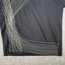 Load image into Gallery viewer, Karl Kani Embroidered Lines Graphic Tee Black Y2K Streetwear Size M