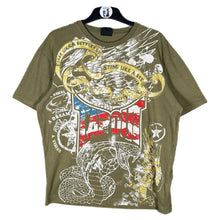 Load image into Gallery viewer, Tapout USA Snake Graphic T-Shirt Green Distressed Print Y2K MMA Style XL