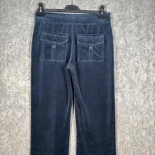 Load image into Gallery viewer, Juicy Couture Navy Velour Joggers with Back Pockets – Size L