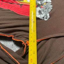 Load image into Gallery viewer, Roberto Cavali Brown Y2K Coquette Grunge Floral Multi Long Sleeved Top, XL