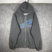 Load image into Gallery viewer, Y2K Nike Grey Zip Hoodie XL , Retro Logo, Y2K Sportswear Street Style