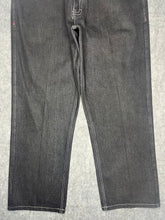 Load image into Gallery viewer, B.Denim Y2K Hiphop Embroidered Red and White Dark Wash Jeans, Size 3XL