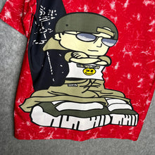 Load image into Gallery viewer, Ninety Originals Y2K Cartoon Hip Hop Character Red Tie Dye Shirt, Size XL