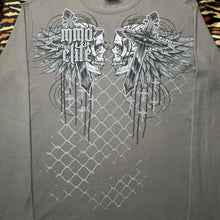 Load image into Gallery viewer, MMA Elite Brown Skull Gothic Grunge Long Sleeved Angel Wing Cyber Top, Size L