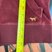 Load image into Gallery viewer, Pink Victoria Secret Velour Burgundy Y2K Mcbling Zip Up Hoodie, Size Small