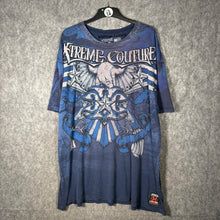 Load image into Gallery viewer, Xtreme Couture Eagle Star Graphic Blue Vintage 3XL Biker Tee