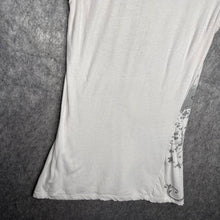 Load image into Gallery viewer, Southpole White Y2K Angel Wing Mcbling Gothic Cross Top, Size M