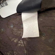 Load image into Gallery viewer, Gothic Fleur De Lis Angel Wing Brown Grunge Long Sleeved Rhinestone Top, Size M