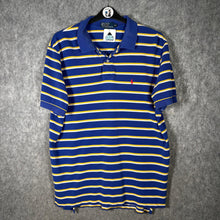 Load image into Gallery viewer, Polo Ralph Lauren Yellow Blue Stripe Polo Shirt 2XL Classic Fit