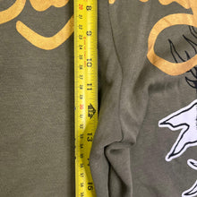 Load image into Gallery viewer, Ed Hardy Khaki Tattoo Y2K Flared Joggers, Size XL