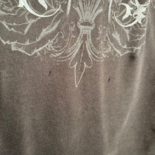 Load image into Gallery viewer, Fame And Fortune Pink & Blue Rose with Wings Grunge Graphic Top, Size M