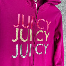 Load image into Gallery viewer, Juicy Couture Pink Y2K Fleeced Mcbling Embroidered Hoodie, Size S-M