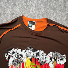 Load image into Gallery viewer, Roberto Cavali Brown Y2K Coquette Grunge Floral Multi Long Sleeved Top, XL