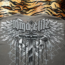 Load image into Gallery viewer, MMA Elite Brown Skull Gothic Grunge Long Sleeved Angel Wing Cyber Top, Size L