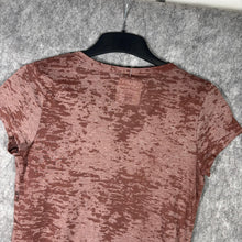 Load image into Gallery viewer, Rock 47 by Wrangler Y2K Mcbling Sequin Cross Brown Burnout Top Size Small