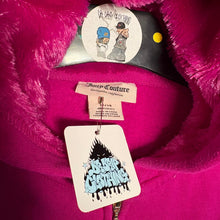 Load image into Gallery viewer, Juicy Couture Pink Y2K Fleeced Mcbling Embroidered Hoodie, Size S-M