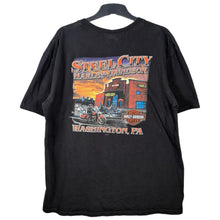 Load image into Gallery viewer, Harley Davidson 2007 Steel City Eagle Graphic Tee Black XL Vintage