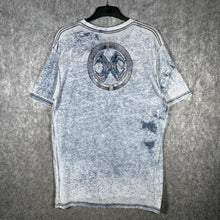 Load image into Gallery viewer, Y2K Gothic Grunge Affliction Ed Hardy Style Xtreme Couture Blue Top Size Large