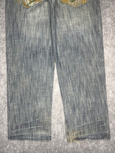 Load image into Gallery viewer, Snake Embroidered Y2K Vintage Mud Wash Blue Jeans, Size XL