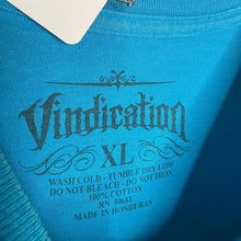 Load image into Gallery viewer, Vindication Blue Skull Snake Y2K Gothic Grunge Top, Size XL