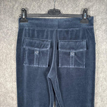 Load image into Gallery viewer, Juicy Couture Navy Velour Joggers with Back Pockets – Size L