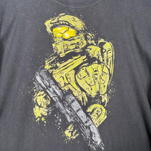 Load image into Gallery viewer, Halo Master Chief Graphic Tee Black Faded Gamer T-Shirt XL
