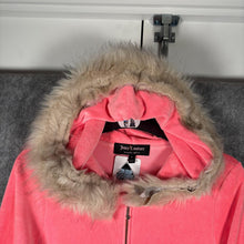 Load image into Gallery viewer, Y2K Mcbling Juicy Couture Reworked Fur-Trim Velour Hoodie • Medium