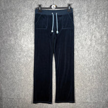 Load image into Gallery viewer, Juicy Couture Navy Velour Joggers Large Y2K 2000s Rear Pocket Detail