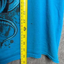 Load image into Gallery viewer, Vindication Blue Skull Snake Y2K Gothic Grunge Top, Size XL