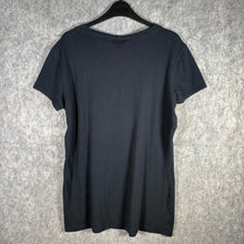 Load image into Gallery viewer, Time & A Half Angel Wings Graphic Top Black Women’s 2XL Rhinestone Detail