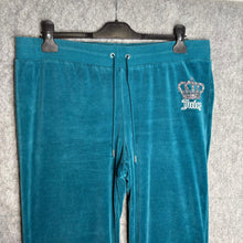 Load image into Gallery viewer, Juicy Couture Blue Y2K Diamante Crown Tracksuit Bottoms, Waist
