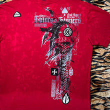 Load image into Gallery viewer, Affliction Red Gothic Skull Y2K 2000s Grunge Top, Size Large
