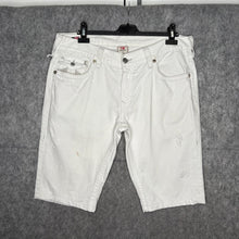Load image into Gallery viewer, True Religion Y2K White 2000s Streetwear Jorts, Waist 36
