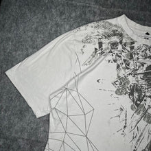 Load image into Gallery viewer, Southpole Gothic Y2K White Black Streetwear Grunge Top, Size 3XL
