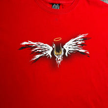Load image into Gallery viewer, Urban Pirate Red Y2K Urban Angel Wings &amp; Halo Graphic Top, Size XL
