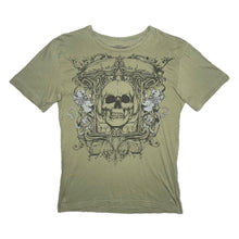 Load image into Gallery viewer, MMA Elite Khaki Gothic Skull Grunge 2000s Top, Size Medium
