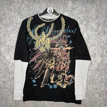 Load image into Gallery viewer, Gothic Mcbling Black Multi Long Sleeved Layered Top, Size M
