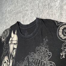 Load image into Gallery viewer, Xzavier Valhalla Gothic Grunge Warrior Y2K Black Tribal Top, Size M
