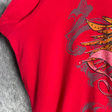 Load image into Gallery viewer, Mishcha MXM Red Graphic Angel Heart Wings Tee Oversized Fit
