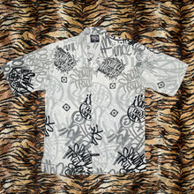 Load image into Gallery viewer, Southpole Y2K Graffiti Hiphop Grey Streetwear 2000s Button Shirt, Size M
