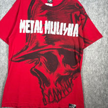 Load image into Gallery viewer, Y2K Grunge Gothic Affliction Style Metal Mullisha Red T-shirt Size L
