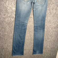 Load image into Gallery viewer, True Religion Light Wash Heavily Distressed Leg Y2K Skinny Jeans, Waist 27
