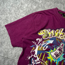 Load image into Gallery viewer, Southpole Purple Graffiti Y2K Hiphop 2000s Streetwear Top, Size Large
